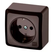 shumee Berg Enojna vtičnica schuko n/t 2P+Z 16A rjava 3737-05