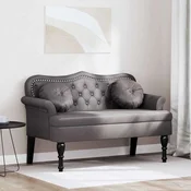 vidaXL Chesterfield klop Siva 120,5 x 65 x 75 cm Umjetno usnje