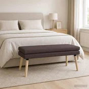 Dvojna klop Temno rjava 110 x 40 x 47 cm Blago