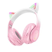 hoco. Slušalice bežicne sa mikrofonom, Bluetooth - W42 Cat Ears, Cherry Blossom