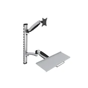 slomart Enoročni stenski nosilec za monitor + tipkovnico, max. 27, 8kg