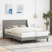 Krevetna konstrukcija Svijetlo siva 160 x 200 cm Baršun