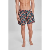 Blk/tropical swimsuit with pattern