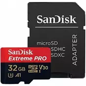 SANDISK Extreme Pro® microSDHC 32GB UHS-I U3 + adapter - SDSQXCG-032G-GN6MA microSDHC, 32GB, UHS U3