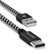 Dux Ducis K-ONE najlonski USB-C kabel 2 m črne barve