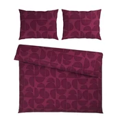 Novel POSTELJNINA 140/200 cm saten večbarvno, bordo
