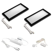 Hera LED svetilka pod omarico Sky Dimmer 2er 3.000K črna - Kuhinja - Sodobni - Plastika