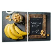 shumee 2x steklena zaščitna plošča ZA štedilnik 40x52 banana