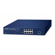 Planet MGS-910X 8-Port 10/100/1000/2500T + 1-Port 10G SFP+ Multigigabit Ethernet Switch (Fanless design, Standard/VLAN mode, desktop size with rackmount kit)