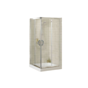 Quartz Tuš kabina, 90x90x185cm, Mat staklo 5mm, Srebrni ram