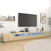 TV ormaric s LED svjetlima boja hrasta sonome 300 x 35 x 40 cm
