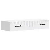 vidaXL Stenska stranska miza Bela 87,5 x 34,5 x 17 cm Inženirski les