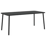 Vidaxl Vrtna miza antracitna 165x80x71 cm jeklo