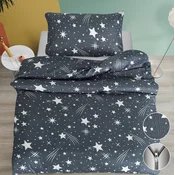 Posteljina od krepa NOCNO NEBO siva Dimenzije posteljine: 70 x 90 cm | 140 x 200 cm