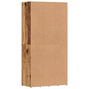 Vidaxl Knjižna omara starinski les 66x30x130 cm inženirski les