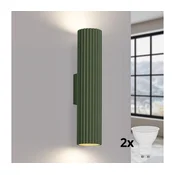 Brilagi - LED zidno svetlo CRESTO 2xGU10/10W/230V 30 cm zeleno