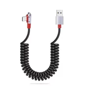 Aceyoon 90-stopinjski reztegljivi kabel USB C