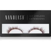 Nanolash DIY Eyelash Extensions set za podaljševanje trepalnic doma Divine BROWN 36 kos