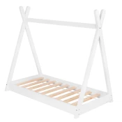 Springos Otroška postelja Tipi z letvenim dnom Hišna postelja Šotor Masiven les 70 x 140 x 130 cm, (21724362)