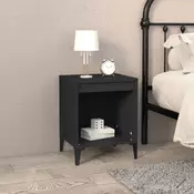 Vidaxl vidaXL Nočna omarica črna 40x35x50 cm
