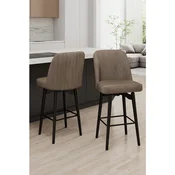 Hanah Home set barskih stolica Evax, 6 kom, kapucino / crni