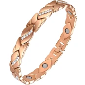 Ženski zapestnica AD - 38803 - Roza / Zlata / 21,5cm KP38803