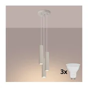 Brilagi - LED luster na sajli CRESTO 3xGU10/10W/230V krem