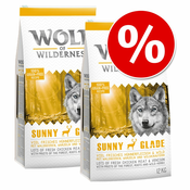 Varčno pakiranje: 2 x 12 kg Wolf of Wilderness - Blue River - losos