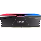 Lexar Ares DDR5 6000 CL28 1.35V memorija s hladnjakom i RGB osvjetljenjem, dvostruki paket, crna boja LD5U16G60C28BR-RGD