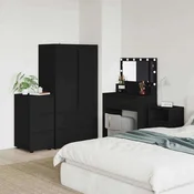 vidaXL Omarica za shranjevanje Črna 40 x 48 x 81 cm Konstruiran les