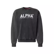 ALPHA INDUSTRIES Majica črna/bela