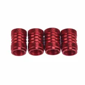 Car 888 Accessories Aluminijumske kapice ventila, 4 komada, Crvene