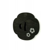 shumee Magnet za hladilnik Tsuba sakura češnjev cvet črno-srebrn 40x40 mm