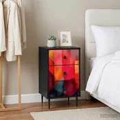 Vidaxl Nočna omarica HEESCH 2 kos Črni hrast 36 x 33 x 61 cm