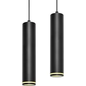2x BOYIR viseča stropna svetilka GU10 črna 30 cm