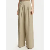 Marella Palazzo hlače Zama 2513131132200 Khaki Regular Fit