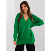 Green womens cardigan