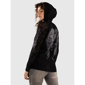 Affliction Simulation Lace Up ženski pulover s kapuco Zip ženski pulover s kapuco black