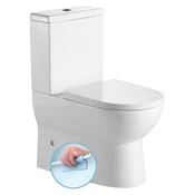 AQUALINE JALTA Kombinirana WC Školjka, Brezrobni Sistem, Spodnji/Zadnji Odpad, Bela