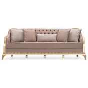 Casa Padrino luxury baroque living room sofa brown/gold - Handmade baroque style sofa with decorative pillows - Luxury living room furniture in baroque style