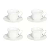 ŠALICE SET S TANJURIĆIMA ZA KAVU QUEEN 210ml 4/1 porculan bijelo Q U 6 8 5 1 3 0 0 0 0