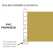 20.55.400.P PODNOŽJE H-150 ZLAT 4m