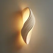 Stenska svetilka Lindby Ornela, bela, omet, višina 29,5 cm - Dnevna soba/jedilnica - Sodobni - peščeno bela - Mavec/glina