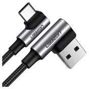 1 to 3 Kabel Usb V Usb-C, Kotni Ugreen Us176, 3A, 1 M (Črn)
