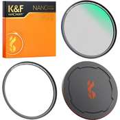 K&F Concept Nano-X magnetni črni filter za meglo 1/4 z adapterskim obročem in pokrovčkom za objektiv (67 mm)