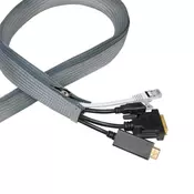 LogiLink fleksibilna zaštita za kablove sa rajfešlusom 1m x 30mm siva ( 4673 )