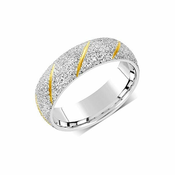Silvego Poročni prstan za moške in ženske iz jekla RRC22799 (Obseg 53 mm)