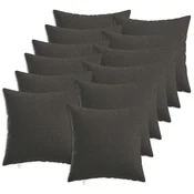 vidaXL Prevleka za blazino 12 kos HEERLEN Temno siva 40 x 40 cm Blago