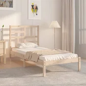 shumee vidaXL Posteljni okvir iz masivnega lesa 90x190 cm enojna
