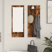 Vješalica za kapute na zidu Dimljeni hrast 70 x 10 x 90 cm